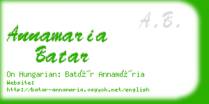 annamaria batar business card